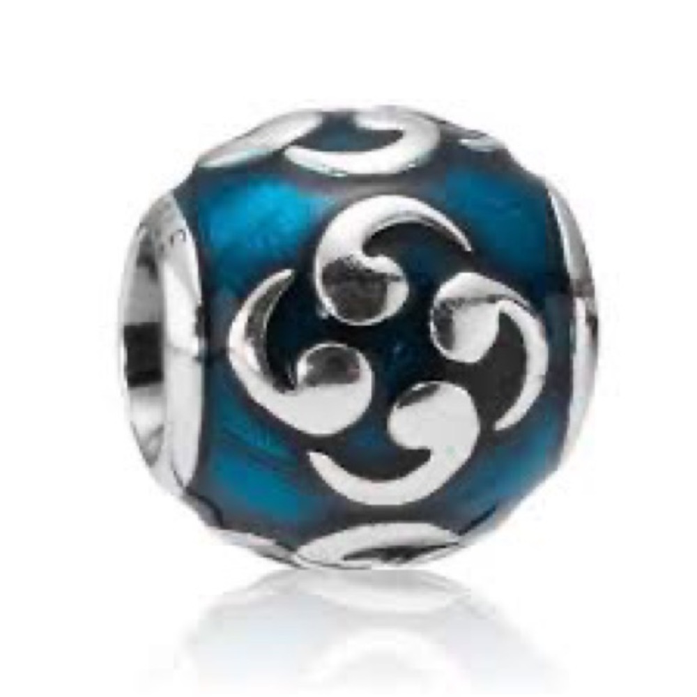 Retired Pandora Teal Ale Bead